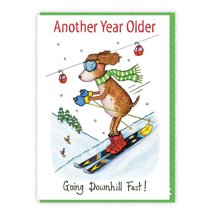 Downhill Greeting Card