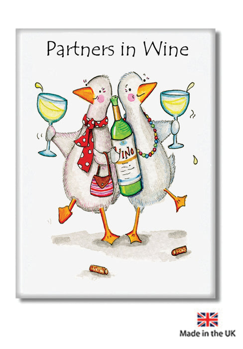 Partners in Wine Fridge Magnet