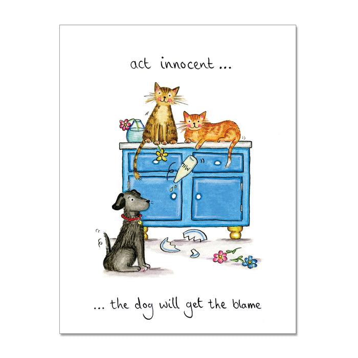 Get the Blame Greeting Card