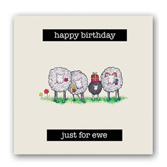 Just For Ewe Embellishment Card