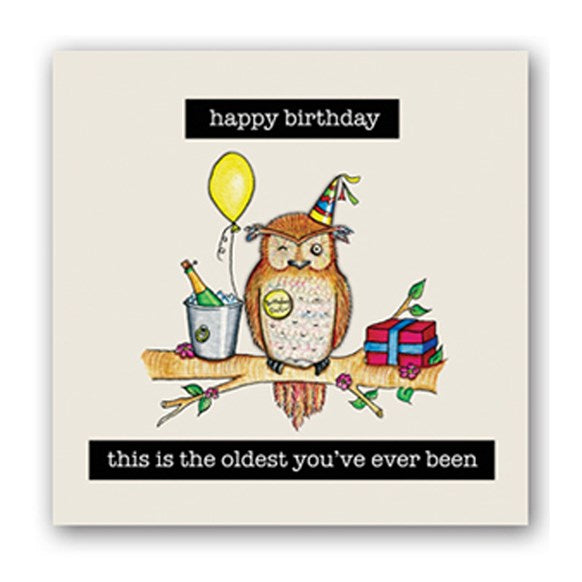 Oldest Owl Embellishment Card