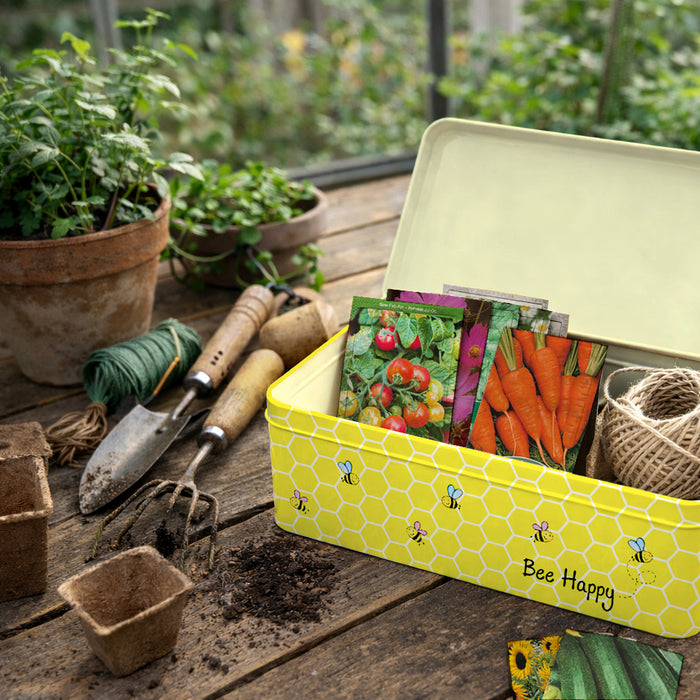 Bee Happy Storage Tin