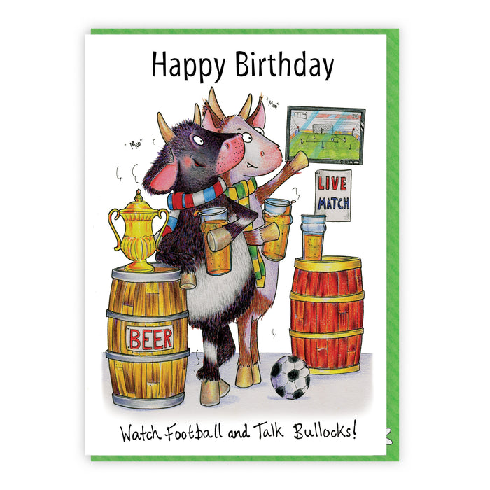 Bull Football Greeting Card