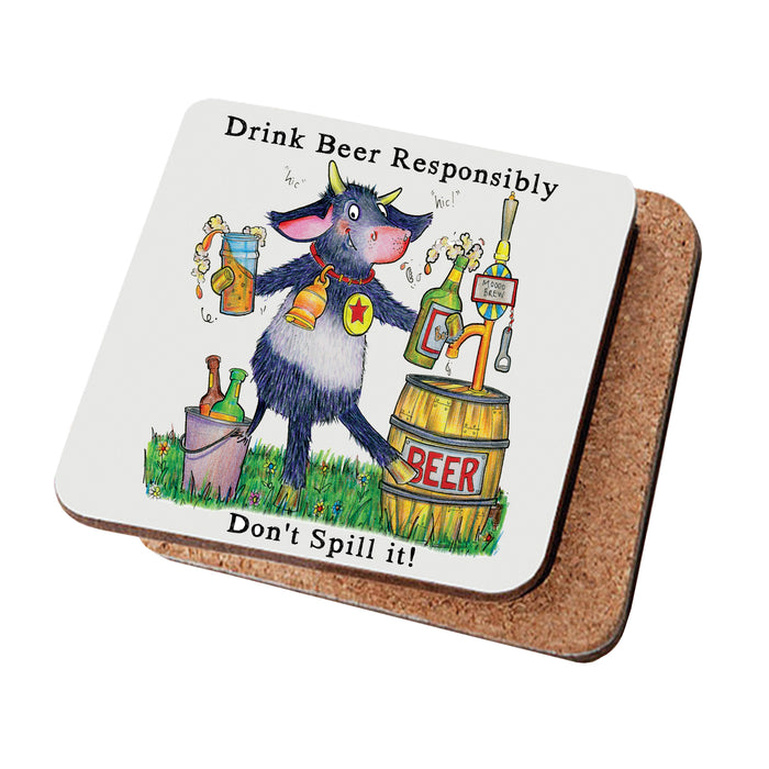 Drink Beer Responsibly Coaster