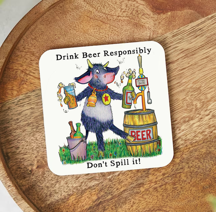 Drink Beer Responsibly Coaster