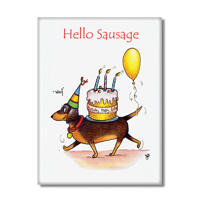 Hello Sausage Fridge Magnet