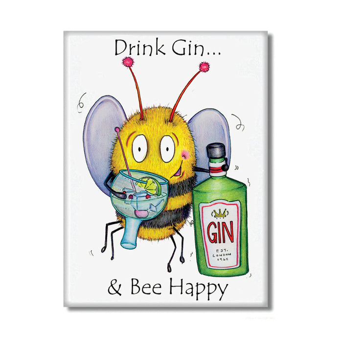 Bee Gin Fridge Magnet