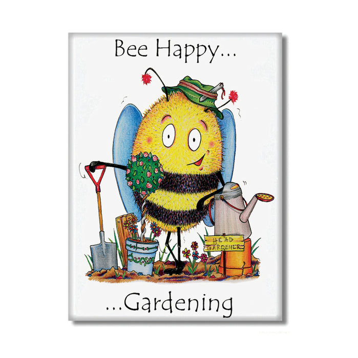 Bee Gardening Fridge Magnet