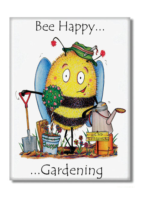 Bee Gardening Fridge Magnet