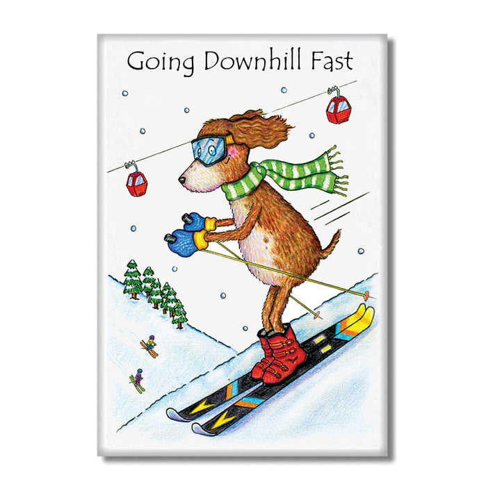 Downhill Fridge Magnet