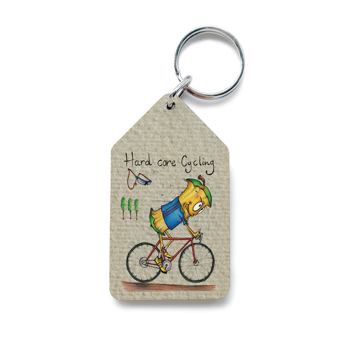 Hard Core Cycling Keyring