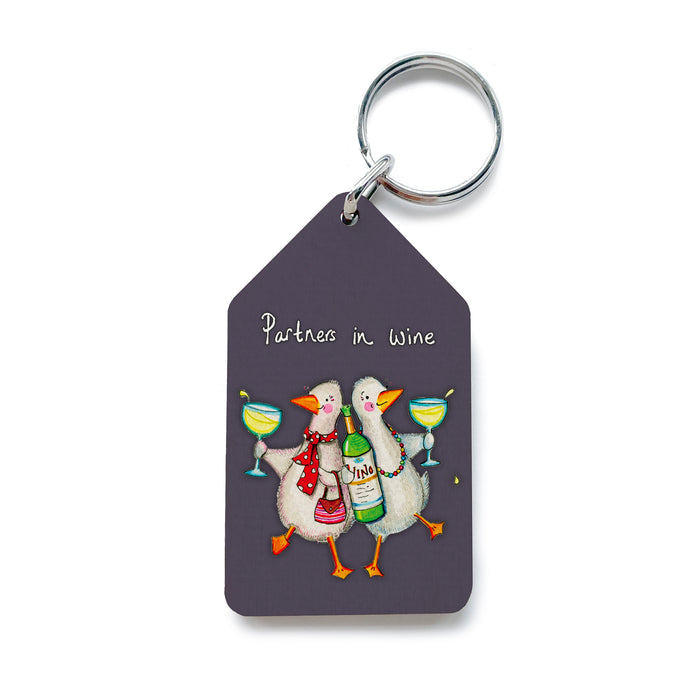 Partners in Wine Keyring