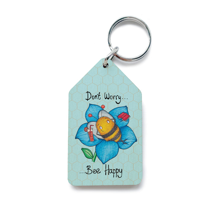 Don't Worry Bee Happy Keyring