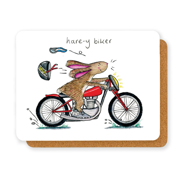 Hare-y Biker Table Mat