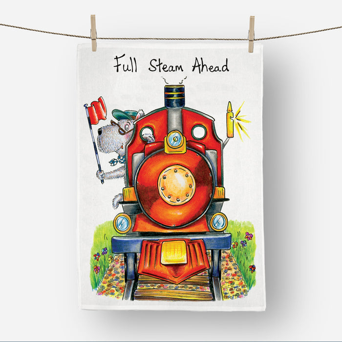 Full Steam Tea Towel