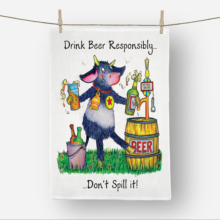 Drink Responsibly Tea Towel