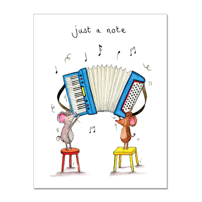 Just A Note Accordion Greeting Card
