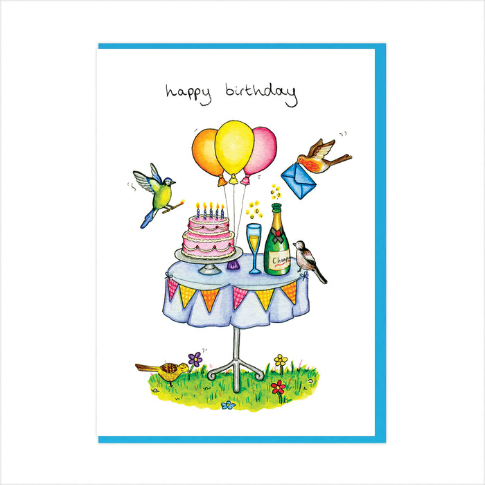 Birthday Birds Greeting Card
