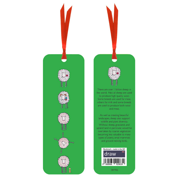 Sheep Bookmark Green