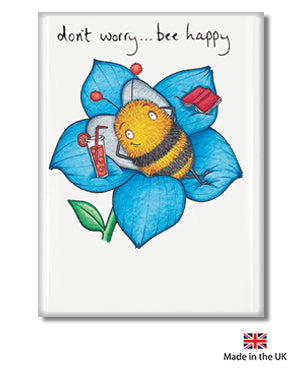 Bee Happy Fridge Magnet