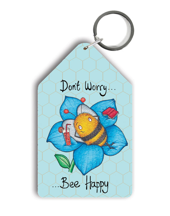 Don't Worry Bee Happy Keyring