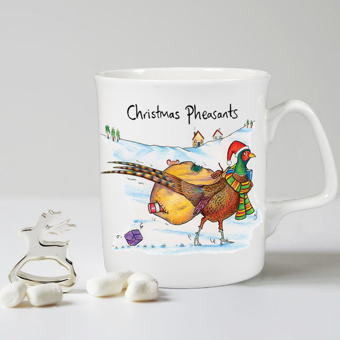 Pheasants Christmas Mug