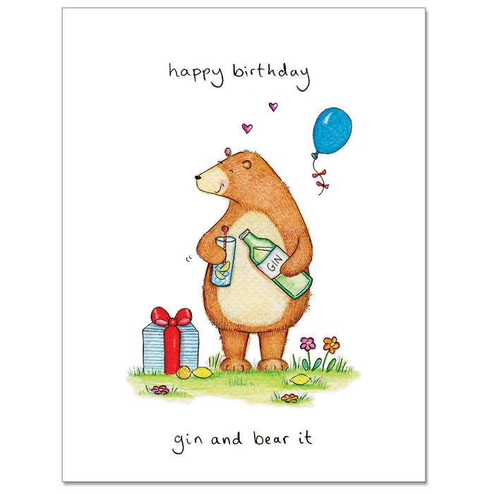 Gin and Bear it Greeting Card