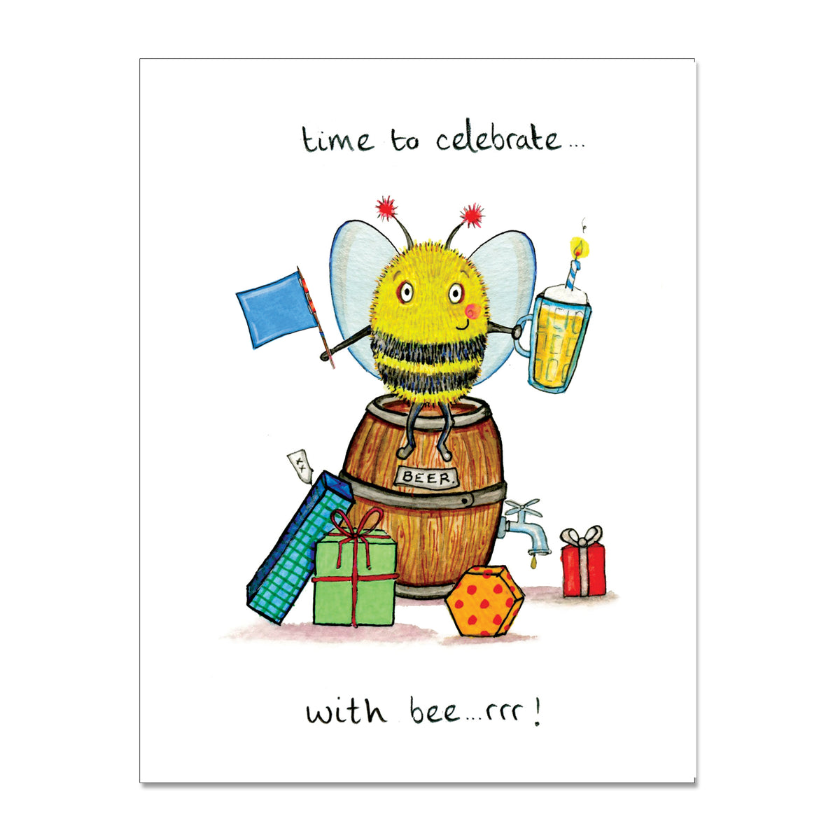 Bee...rrrr Greeting Card — The Gift Barn