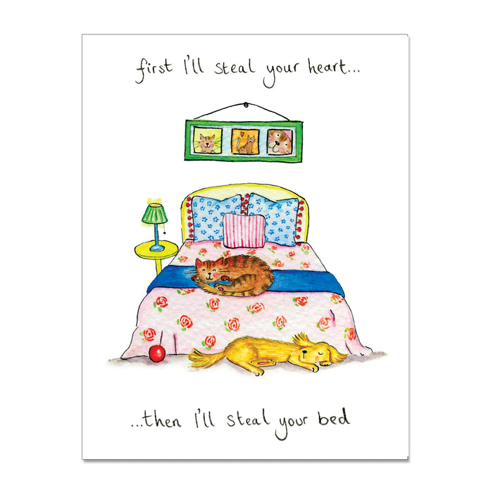 Steal Bed Greeting Card