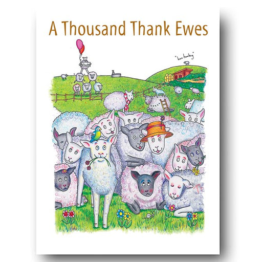 greeting,card,greetings,cards,thousand,thank,you,ewes,ewe,sheep,gift,barn,farm,garden,compost,UK,fun