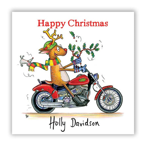 greeting,card,cards,happy,Christmas,holly,davidson,biker,winter,snow,family,notes,gift,compost,UK