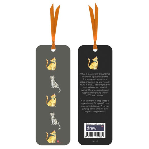 cat, cats, meow, bookmark, bookmarks, grey, compost, heap, gift, ribbon, made in UK
