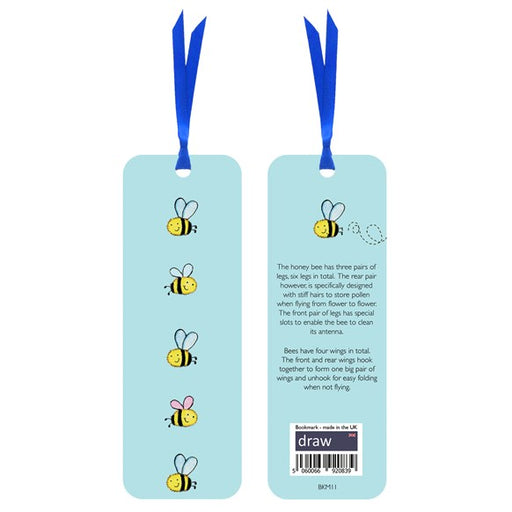 bee, honey, bees, bookmark, bookmarks, blue, compost, heap, gift, ribbon, made in UK
