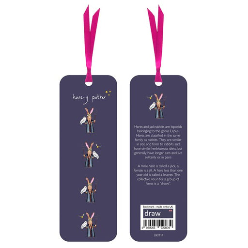 harey, potter, harry, potter, hares, music, bookmark, bookmarks, pink, purple, compost, heap, gift, ribbon, made in UK