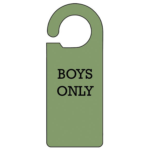 Boys Only Door Hanger