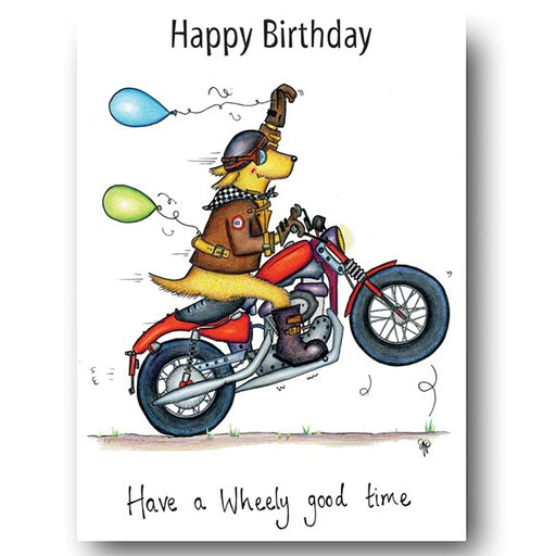 greeting,card,greetings,cards,wheely,good,time,happy,birthday,colour,fun,humour,dog,notes,gift,UK
