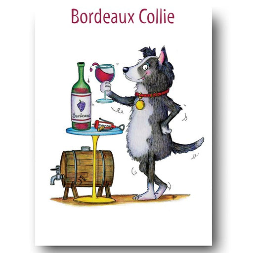 greeting,card,blank,bordeaux,collie,dog,wine,drink,drinking,compost,heap,compostheap,compUK