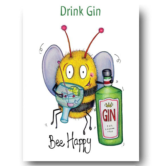 Bee Gin Greeting Card