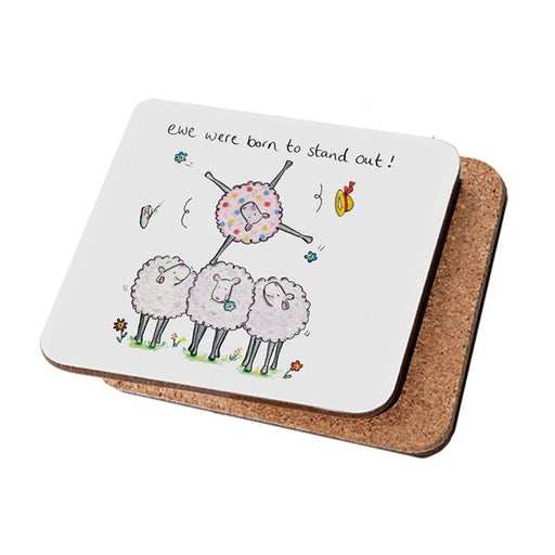 coaster,coasters,cup,cuppa,giggle,stand,out,ewe,sheep,sheeps,gift,kitchen,table,animals,UK,humour