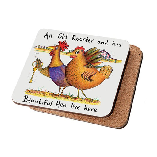 coaster,coasters,old,rooster,roosters,hen,beautiful,couple,coup,design,home,gift,barn,matt,kitchen,cup,cups,tea,giggle,compost,heap,uk