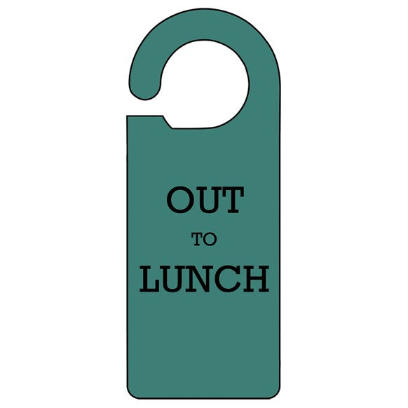 Out to Lunch Door Hanger
