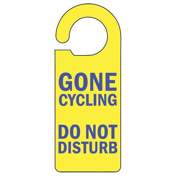 Gone Cycling Door Hanger
