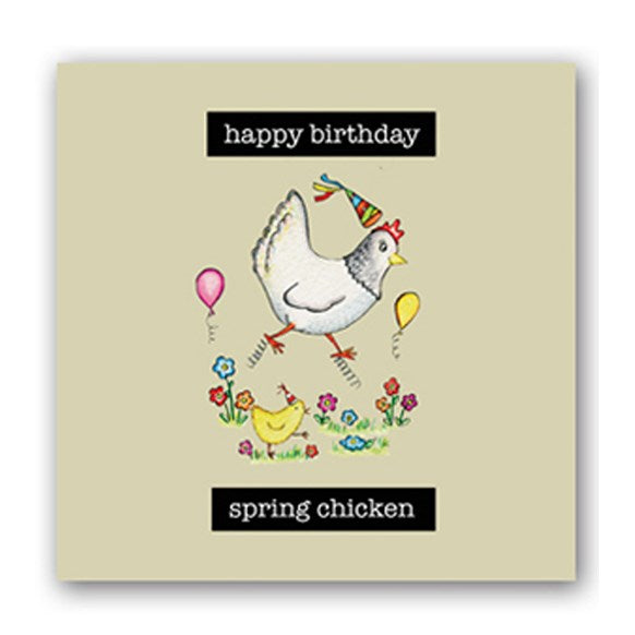 Spring Chicken Embellishment Card