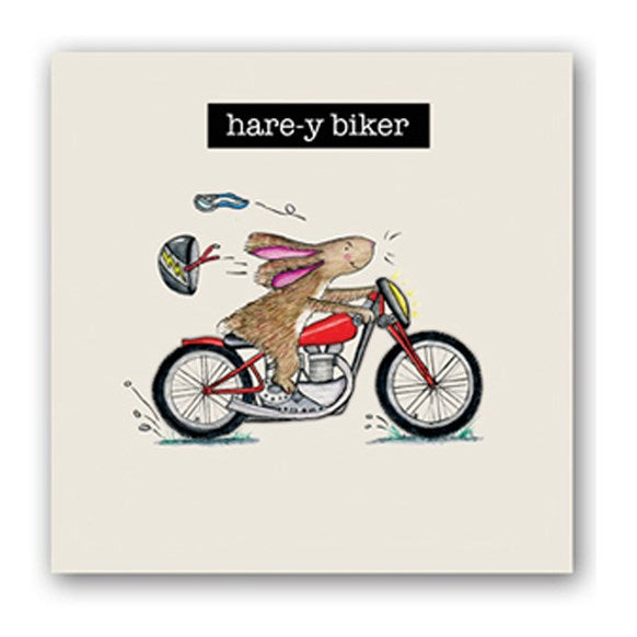 Hare-y Bikers Embellishment Card