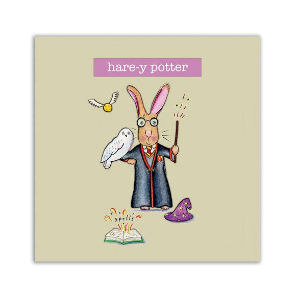 Hare-y Potter Embellishment Card