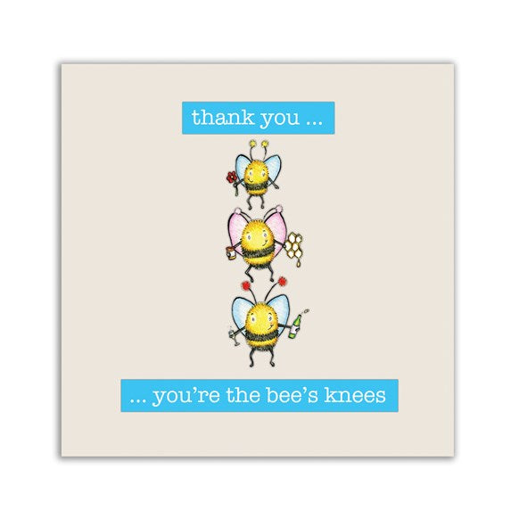embellishments,card,cards,design,designs,thank,you,bee,bees,knees,quality,recycled,uk,england