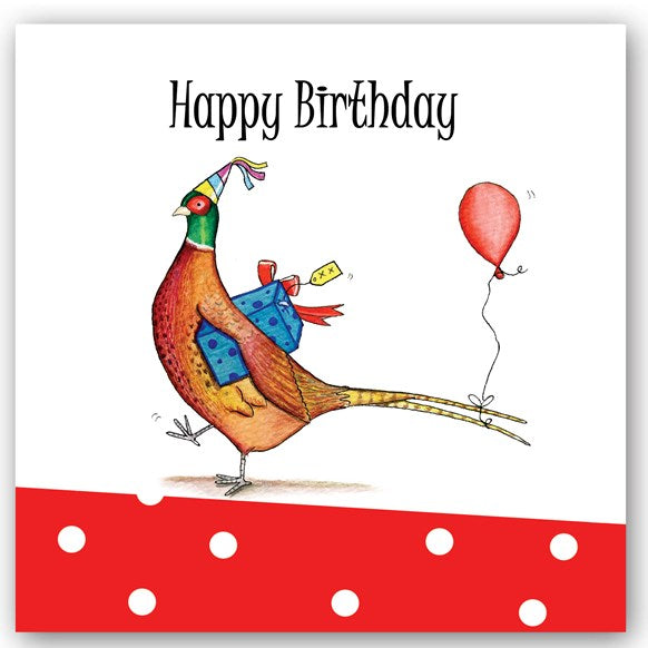 card,cards,greeting,occasions,happy,birthday,pheasant,chicken,party,friends,note,colourful,glitter