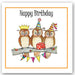 occasions,greeting,card,cards,happy,birthday,owl,owls,gift,friend,barn,funny,colourful,glitter,UK