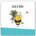 greeting,card,cards,occasions,just,a,note,bee,bees,friend,love,gift,colourful,glitter,UK,England