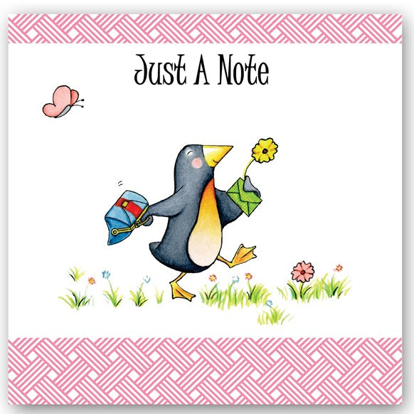 greeting,card,cards,occasions,just,a,note,penguin,penguins,friend,happy,colourful,glitter,gift,UK